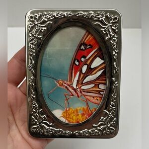 Victorian Style Ornate Metal Photo Frame | Silver Tone Metal Picture Frame